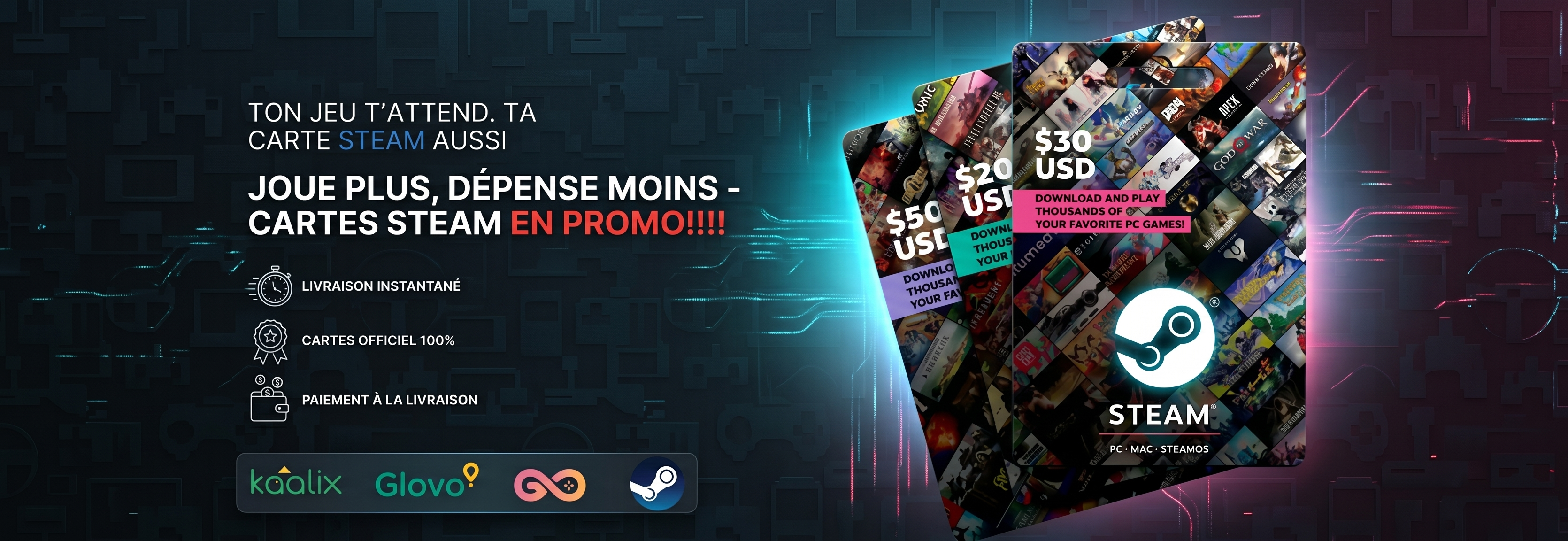 Cartes Steam Maroc